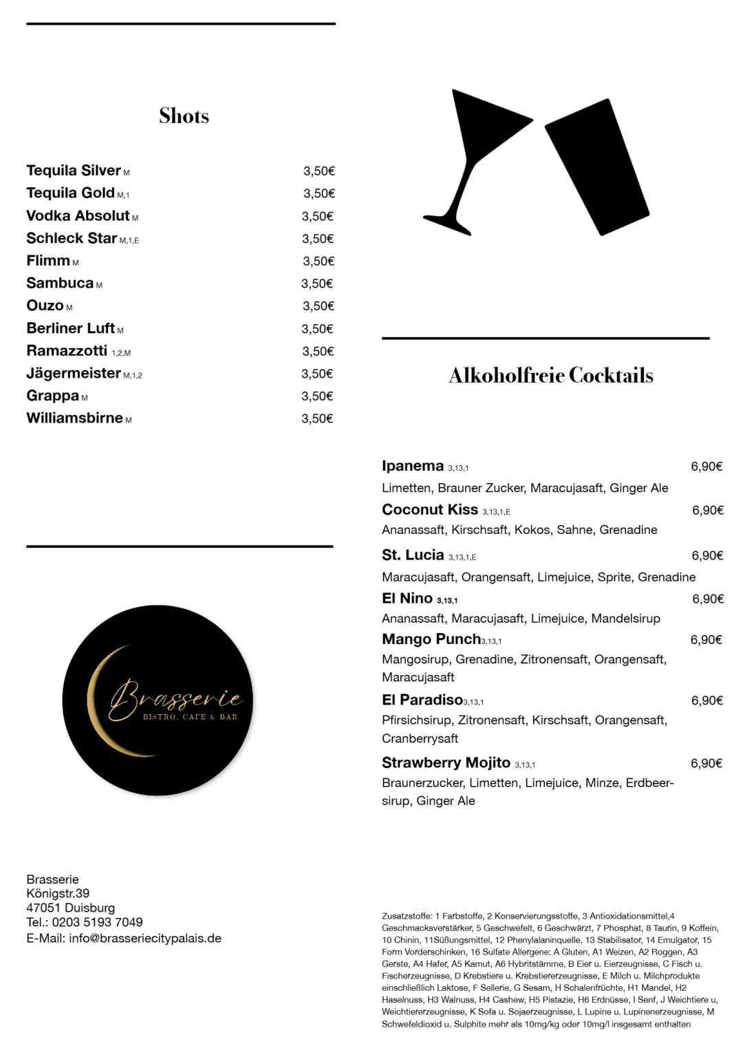 Brasserie Speisekarte Seite 5