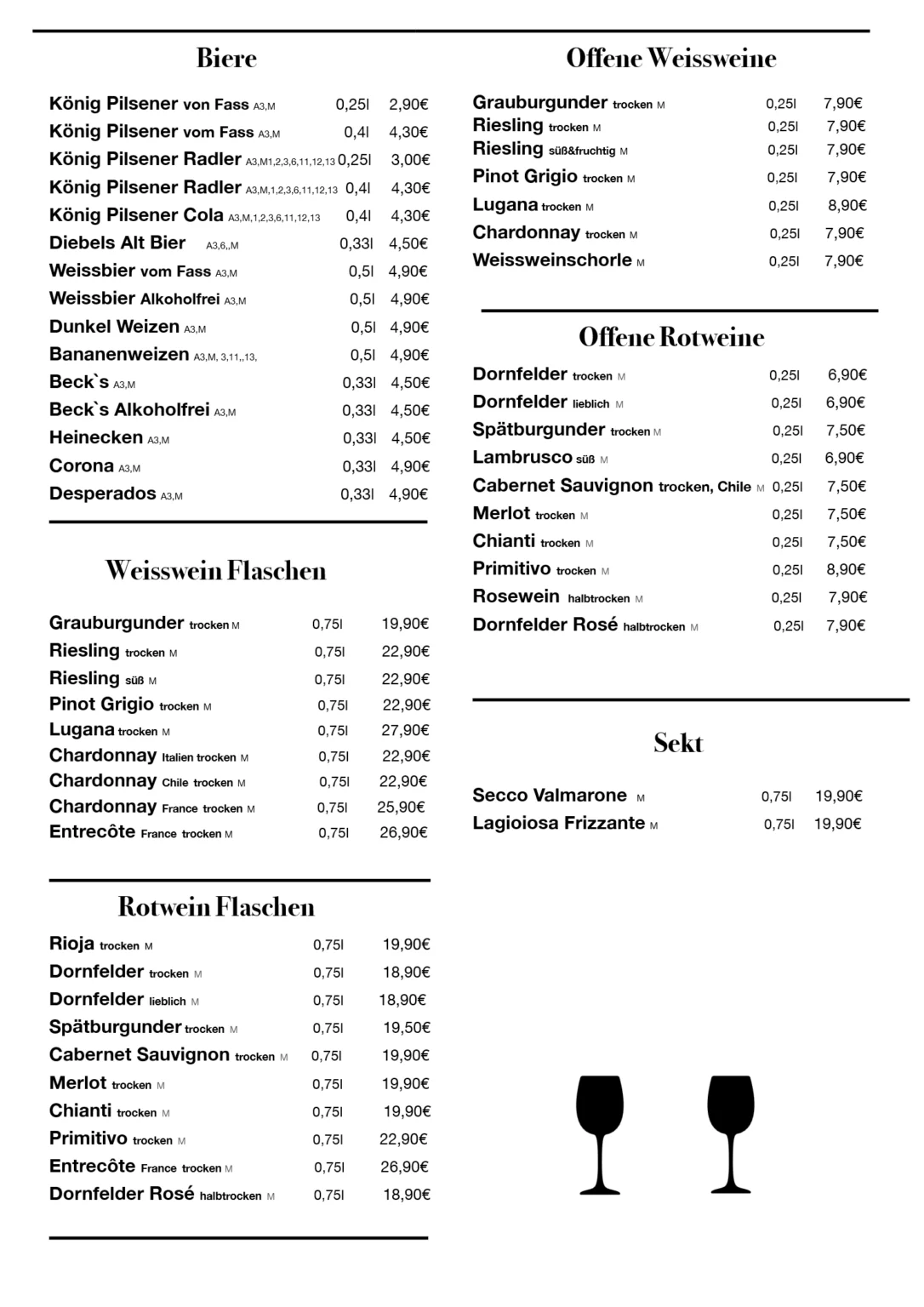 Brasserie Speisekarte Seite 3